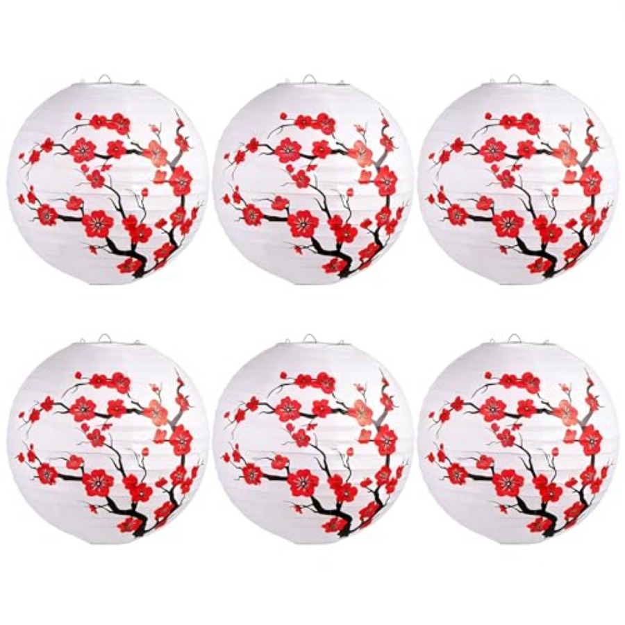 Japanese Lantern Paper - 6'lı Paket Çin Yeni Yılı Süslemeleri