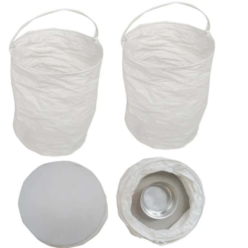 Japanese Lantern Paper - 4 adet DIY Beyaz Düz Kağıt
