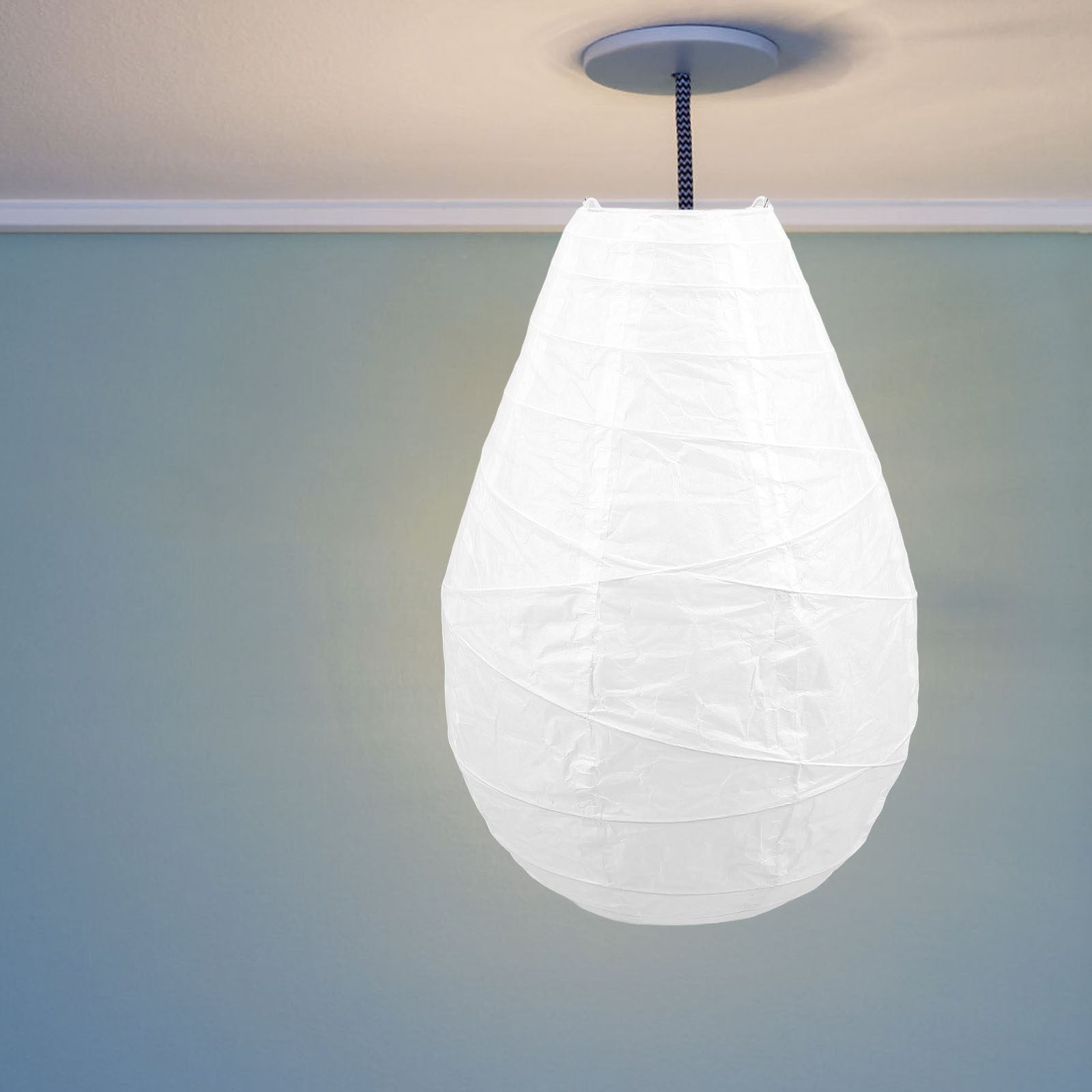 Japanese Lantern Paper - Beyaz Kağıt Fener, Asılabilir Kağıt Sarkıt