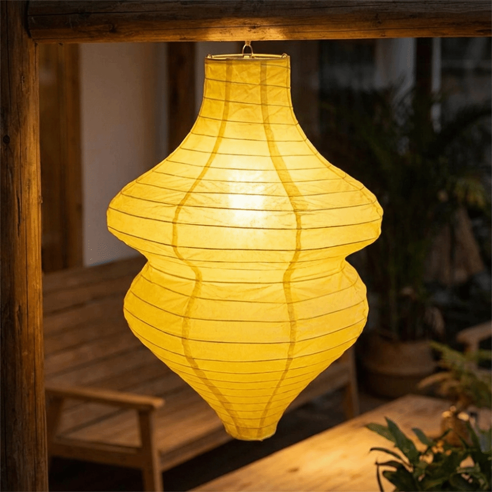 Japanese Lantern Paper - Yaratıcı Vintage Çiçek Şişe Feneri El