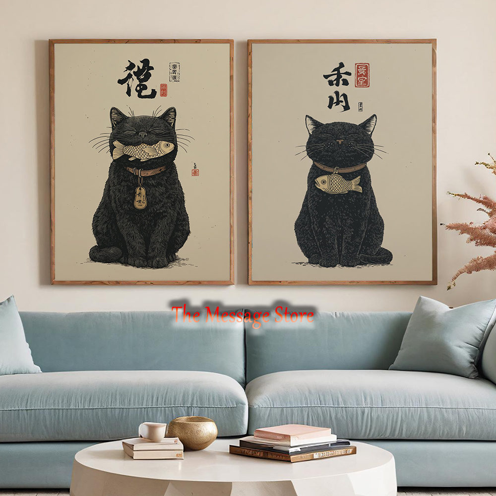 Siyah Şanslı Kedi Ukiyo-e Japo - Japanese Traditional Lifestyle incelemesi ve fiyatı